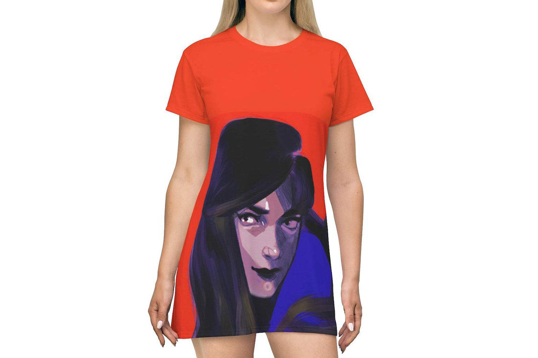 CONSTELIS VOSS Diana Anime Illustration All-Over-Print T-Shirt Dress by CONSTELIS VOSS