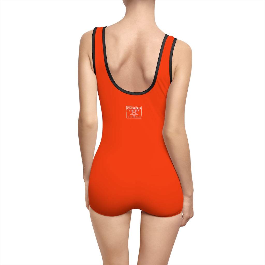 CONSTELIS VOSS Red Anime Femme Fatale Vintage Style Body-suit/Swimsuit by CONSTELIS VOSS