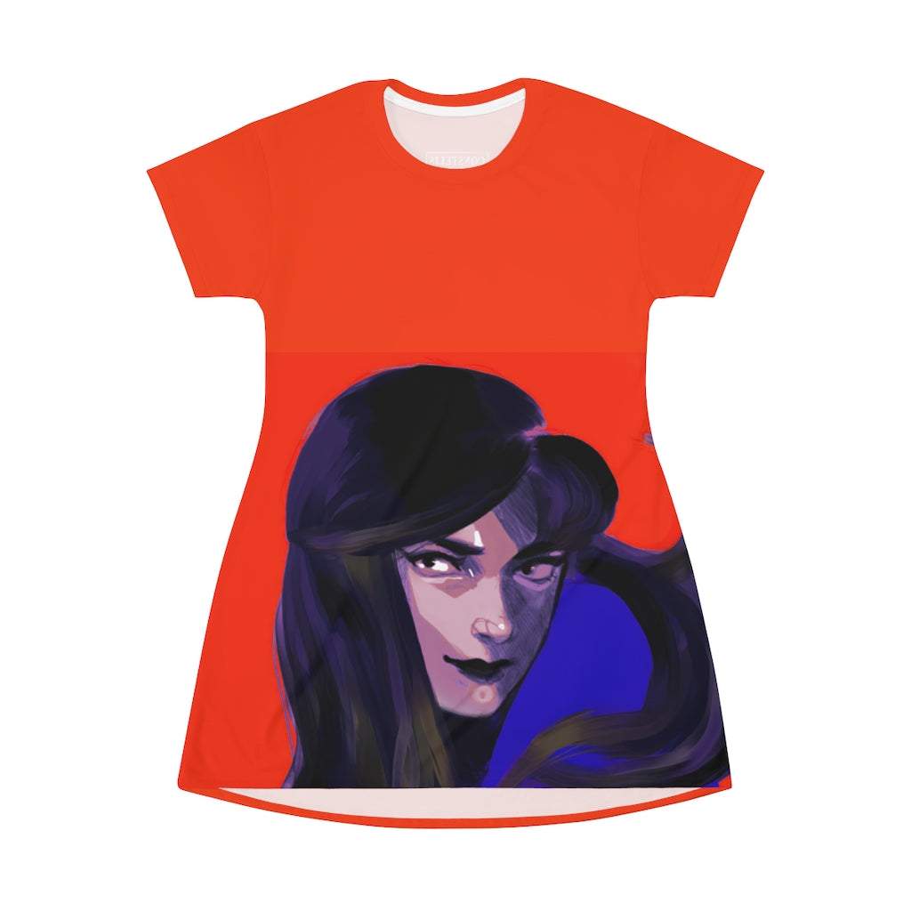 CONSTELIS VOSS Diana Anime Illustration All-Over-Print T-Shirt Dress by CONSTELIS VOSS