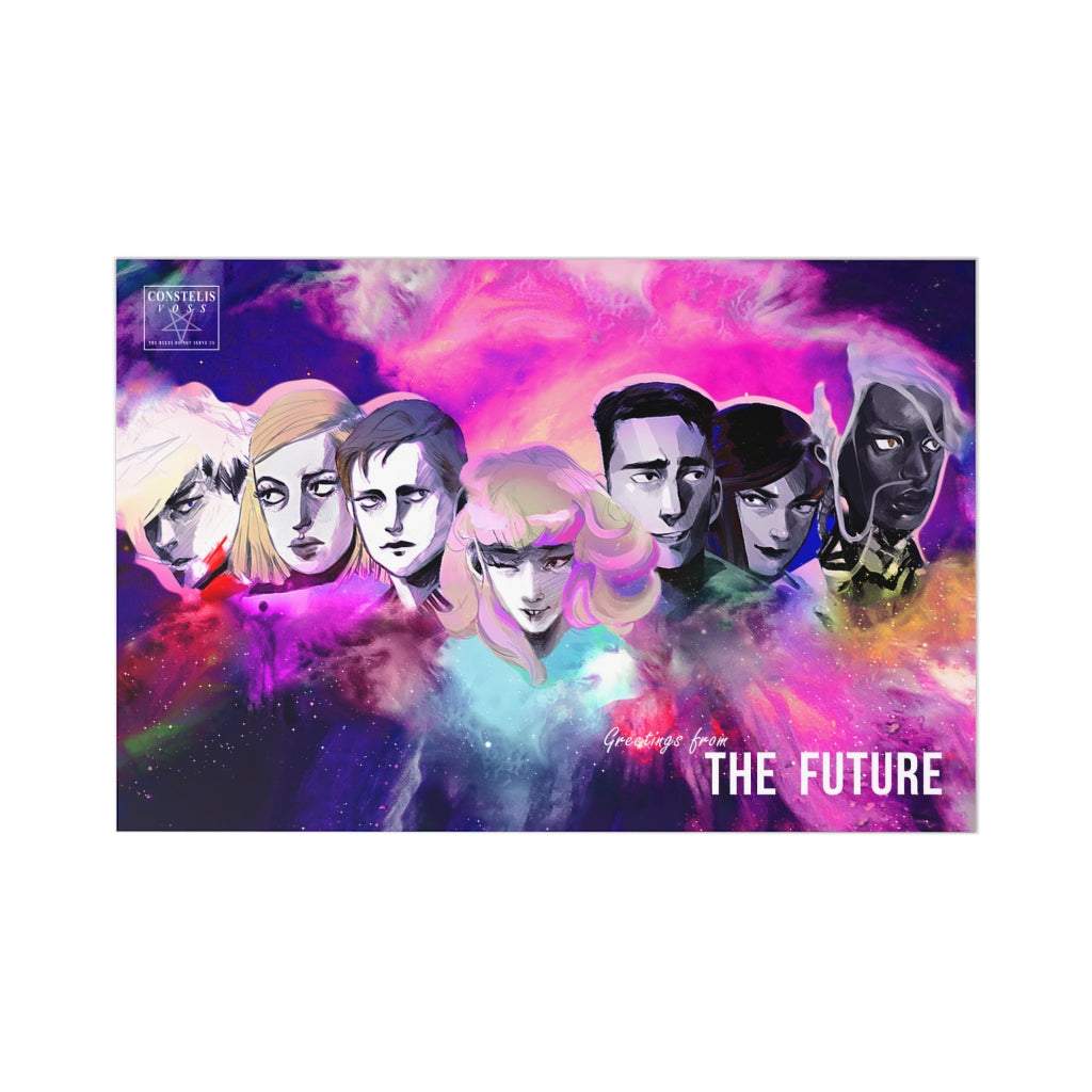 Greetings From The Future Postcard-Printify-Card,Christmas,Home & Living,Merch,Paper,Post cards,Postcards,Seasonal Items,Stationery,Valentine's Day promotion