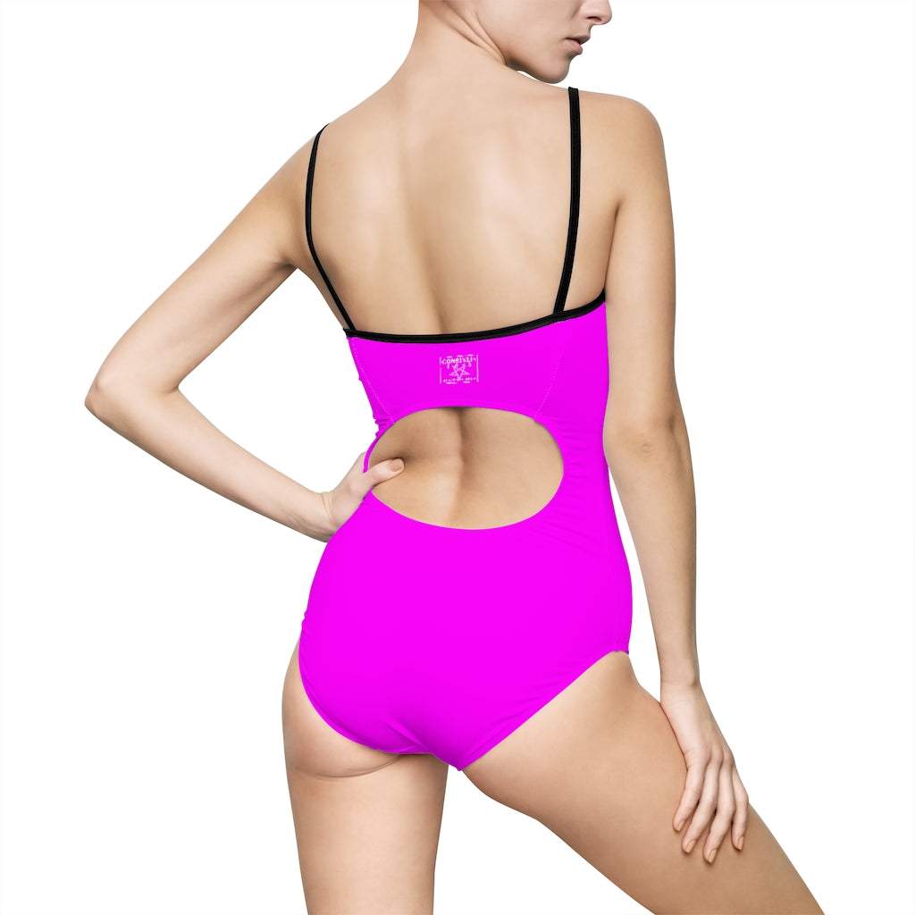CONSTELIS VOSS Magenta Anime Mean Girl Body-suit/Punk Swimsuit by CONSTELIS VOSS
