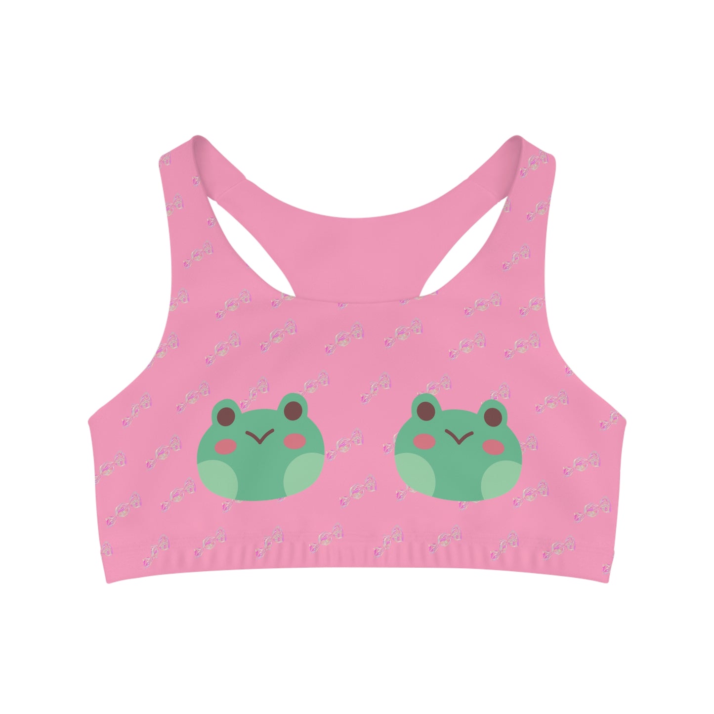 LivvieFrogSeamlessBraPinkCropTop