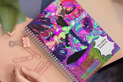 Lisa Frank Inspired "Be Gay Do Crimes" Rainbow Spiral Notebook - Ruled Line-Printify-Back to School,Fall Picks,Home & Living,Journals,Journals & Notebooks,Merch,Notebooks,Paper,Spiral,Stationery