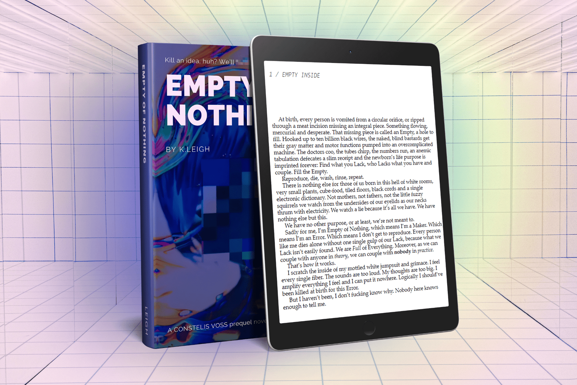 LGBT+ sci-fi novella EMPTY OF NOTHING by K. Leigh